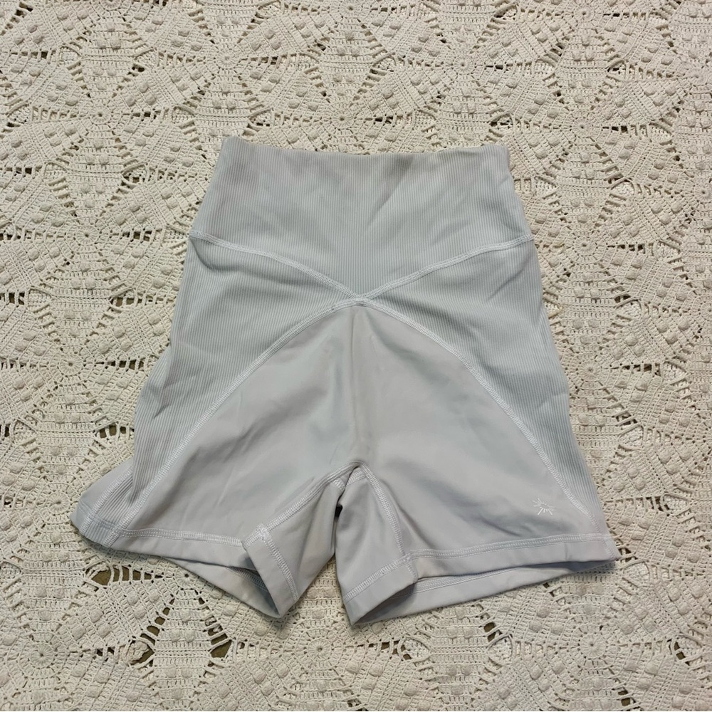 Women's White Aerie Offline Small High-Waisted Shorts